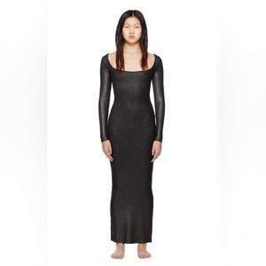 knee length dresses for ladies Skims Long Sleeve Lounge Slip – Rent with Iz